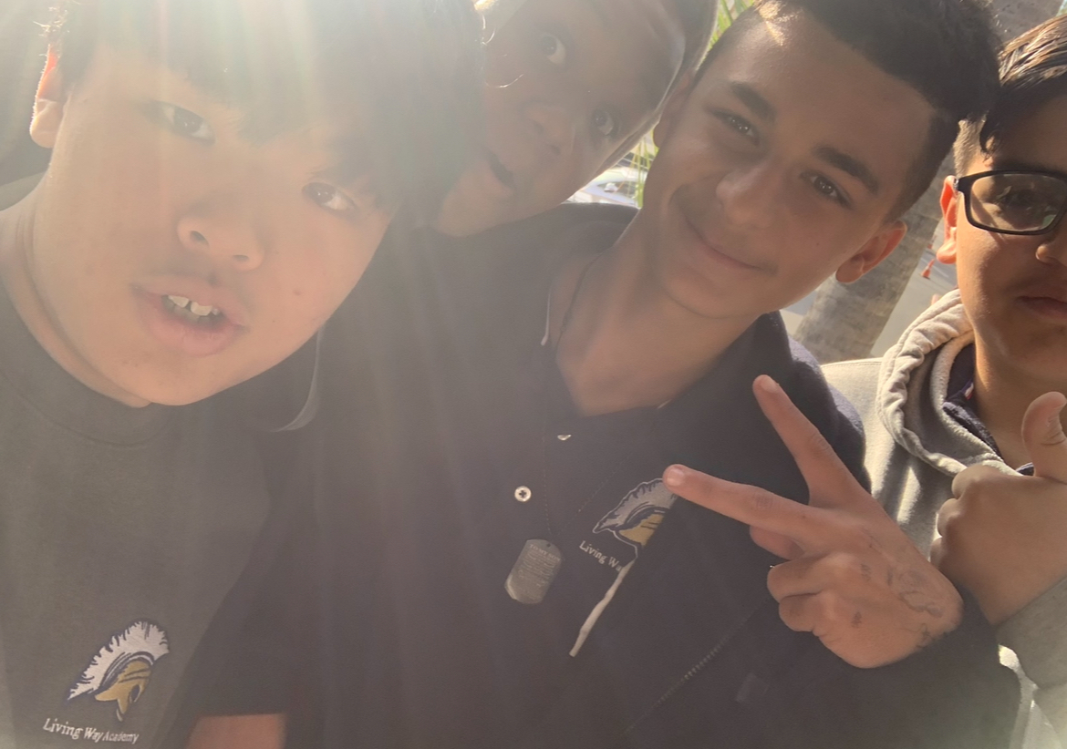 Hangyul in California with his friends