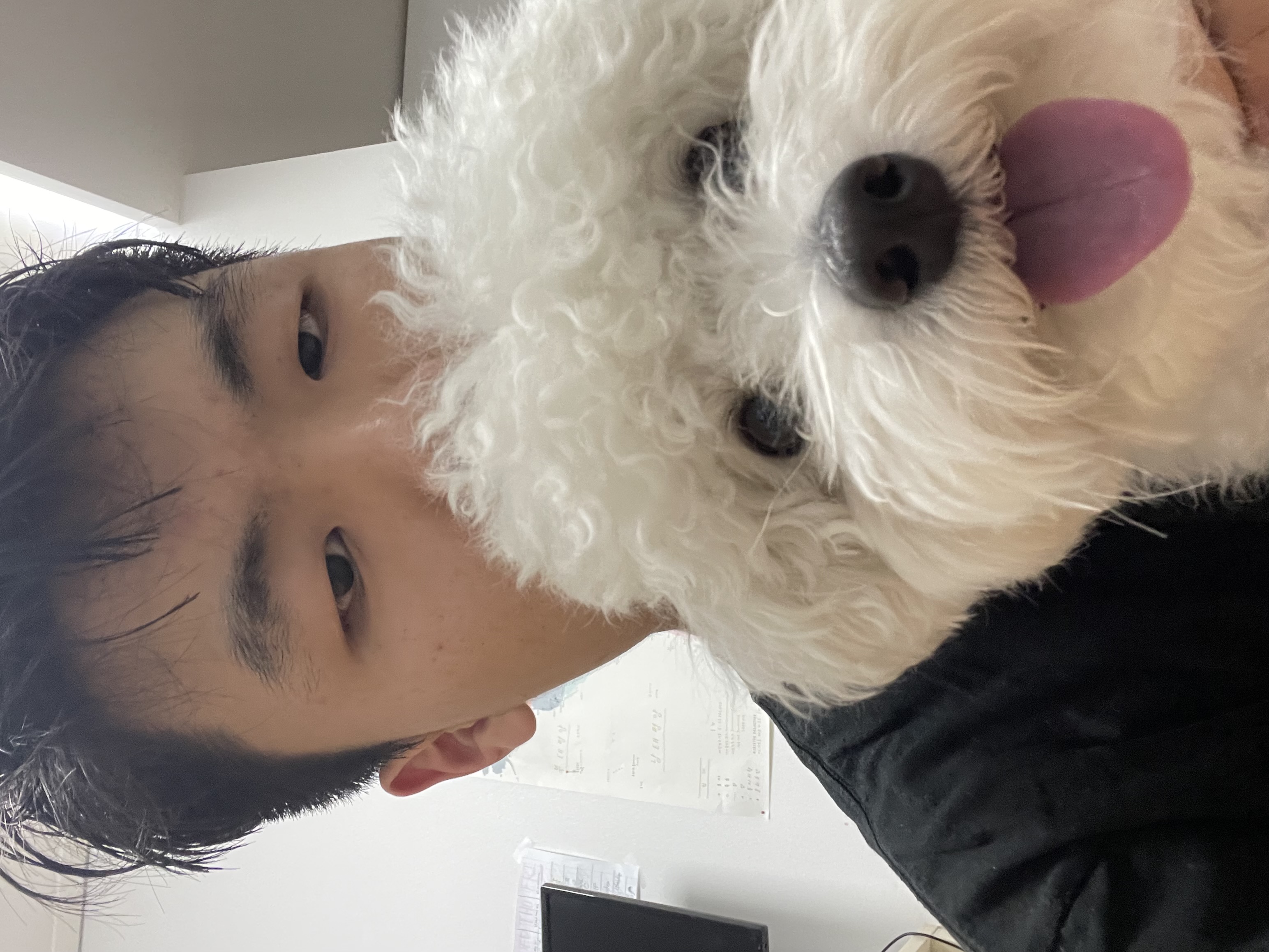 Hangyul with his dog