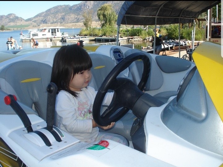 Me as a child on a boat