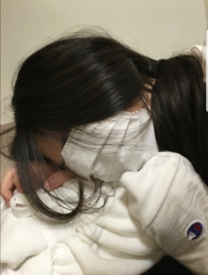 My face covered by a mask