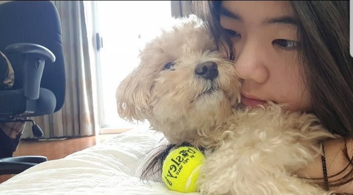 A photo with Coco